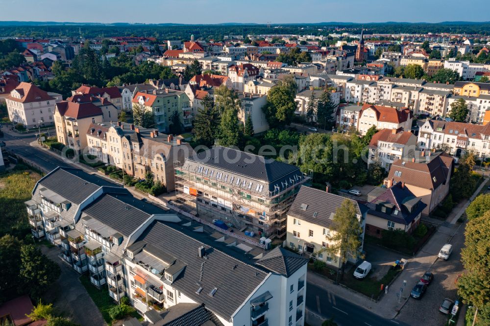 Eberswalde from above - Home for disabled people and workshop Assisted Living Wohnstaette fuer 16 Menschen on street Raumerstrasse in Eberswalde in the state Brandenburg, Germany