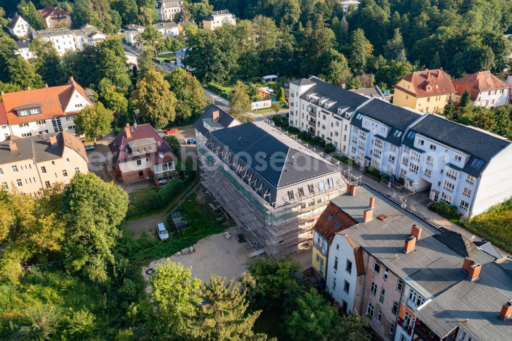 Eberswalde from the bird's eye view: Home for disabled people and workshop Assisted Living Wohnstaette fuer 16 Menschen on street Raumerstrasse in Eberswalde in the state Brandenburg, Germany