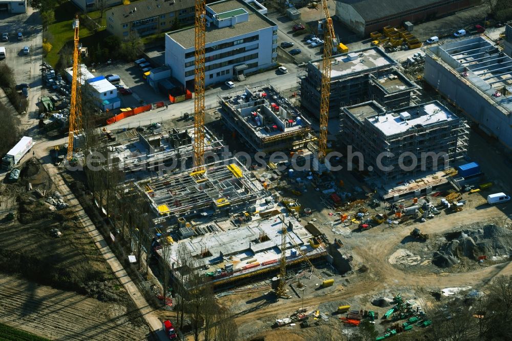 Aerial photograph Stuttgart - New construction on the fire station area of the fire depot on Sigmaringer Strasse in the district Moehringen in Stuttgart in the state Baden-Wuerttemberg, Germany
