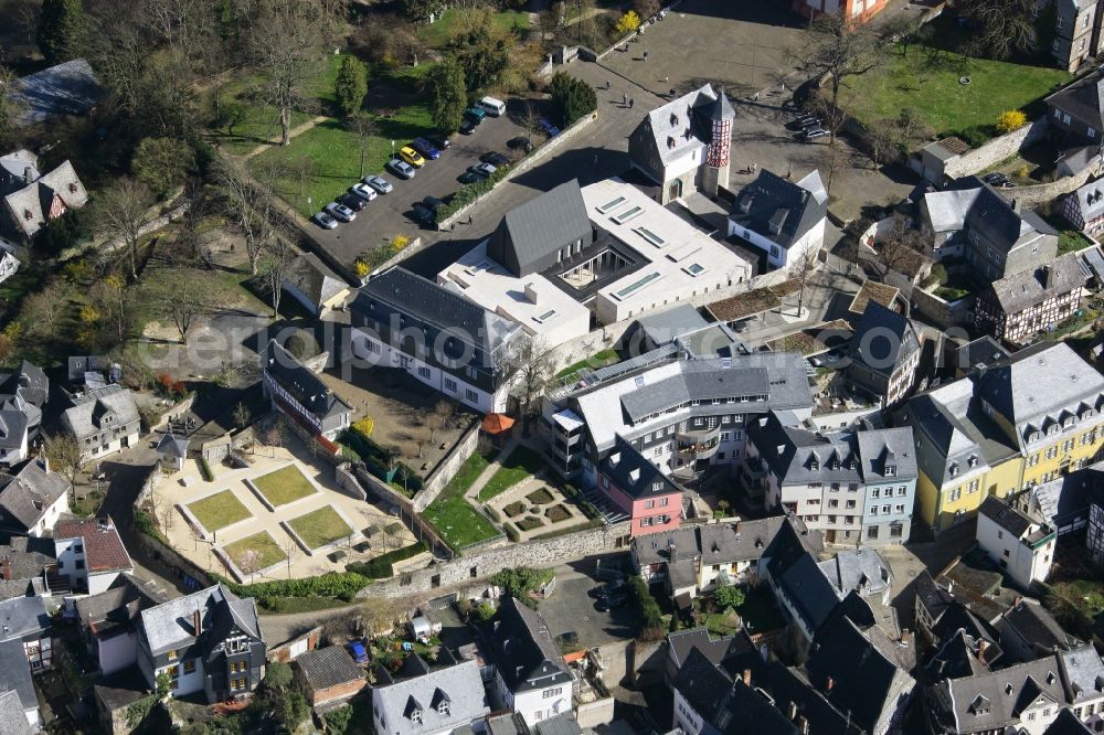 Aerial photograph Limburg an der Lahn - Construction of the episcopal residence at the Cathedral of Limburg in Limburg in Hesse