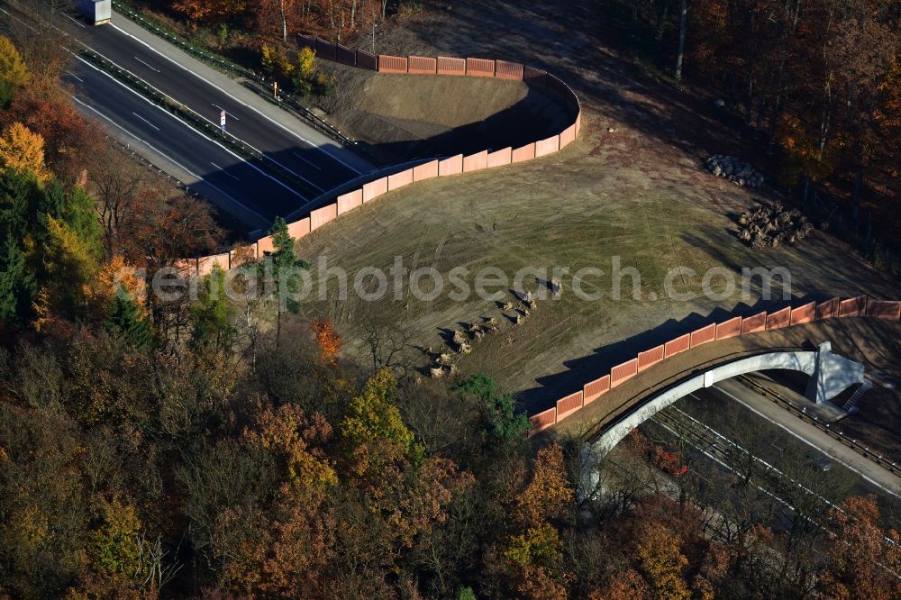 Aerial photograph Warnitz - New bridge building on the motorway A11 motorway at Warnitz in Uckermark in Brandenburg