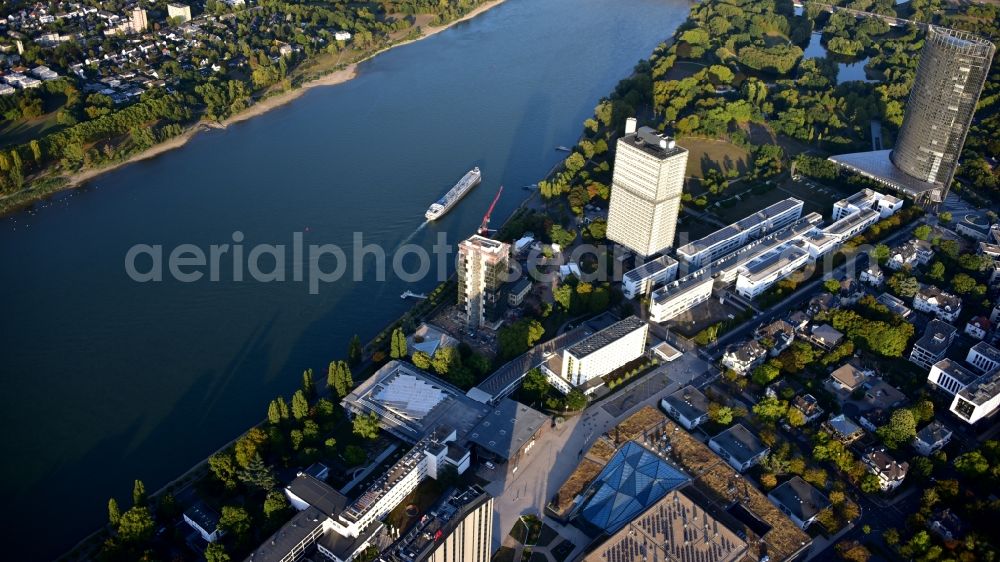 Aerial photograph Bonn - Construction site to build a new office and commercial building UN-Campus Bonn in Bonn in the state North Rhine-Westphalia, Germany