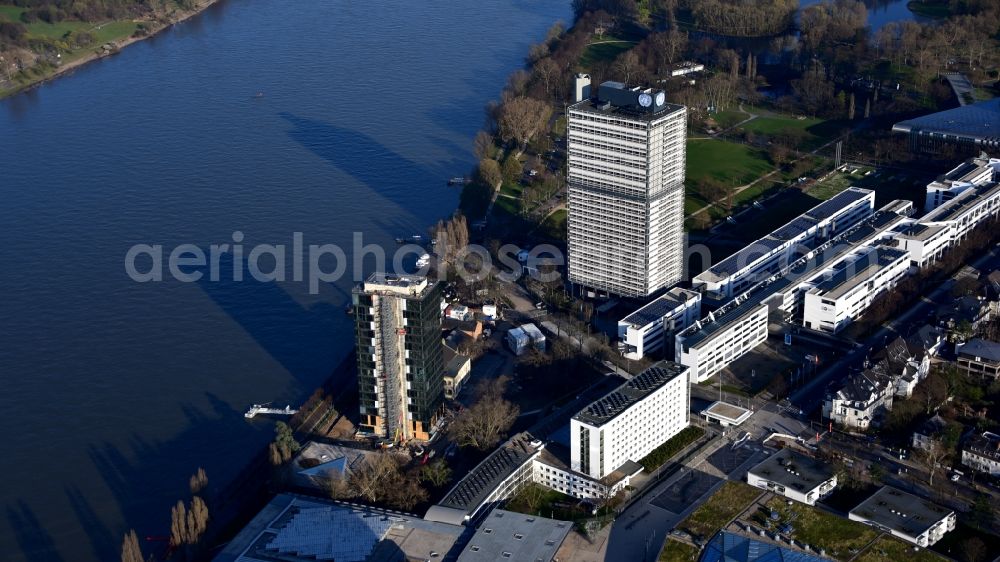 Bonn from the bird's eye view: Construction site to build a new office and commercial building UN-Campus Bonn in Bonn in the state North Rhine-Westphalia, Germany