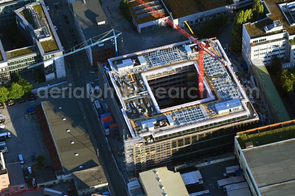 Aerial image München - Construction site to build a new office and commercial building KARL Muenchen on Karlstrasse - Denisstrasse in the district Maxvorstadt in Munich in the state Bavaria, Germany