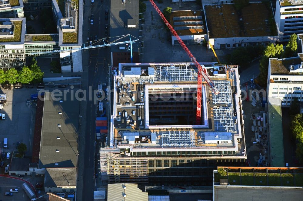 Aerial photograph München - Construction site to build a new office and commercial building KARL Muenchen on Karlstrasse - Denisstrasse in the district Maxvorstadt in Munich in the state Bavaria, Germany
