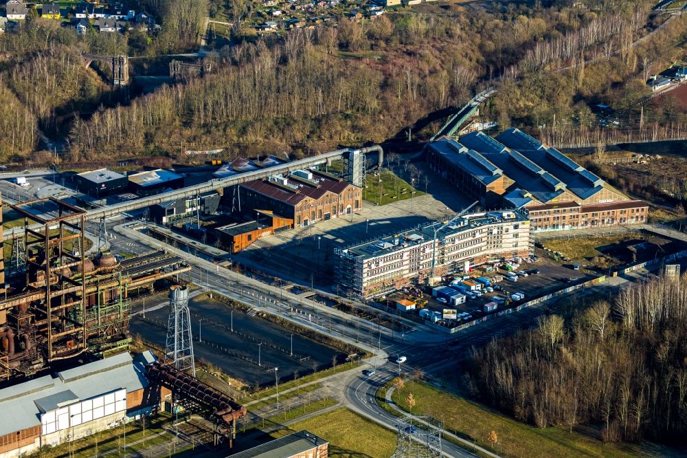 Aerial image Dortmund - Construction site to build a new office and commercial building Phoenixwerk BT II Dortmund on Phoenixplatz in the district Hoerde in Dortmund in the state North Rhine-Westphalia, Germany
