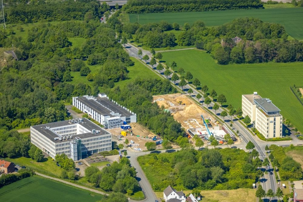 Aerial photograph Dortmund - Construction site to build a new office and commercial building on Sebrathweg in the district Oespel in Dortmund at Ruhrgebiet in the state North Rhine-Westphalia, Germany
