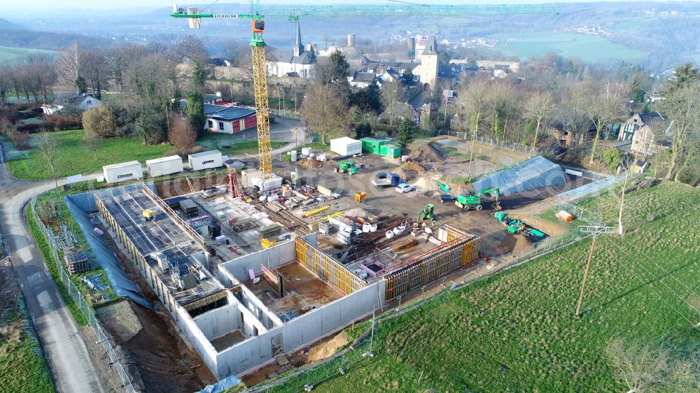 Hennef (Sieg) from the bird's eye view: New construction of the fire station in the city of Blankenberg in the state North Rhine-Westphalia, Germany