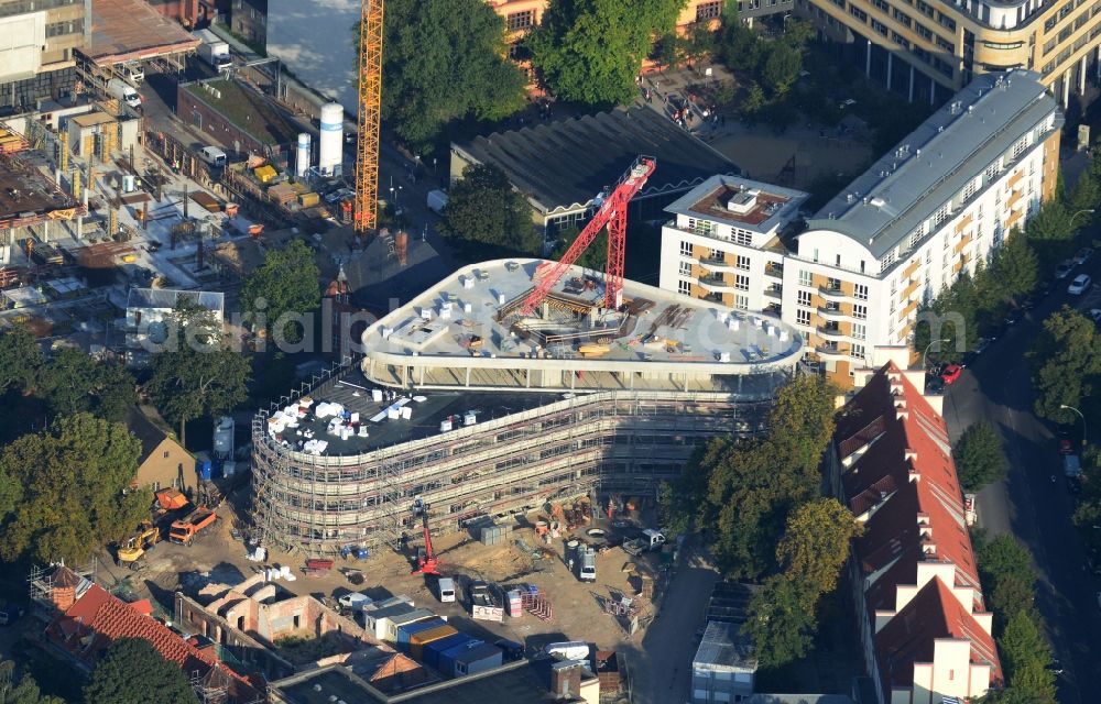 Aerial photograph Berlin Mitte - Construction site to build new research and laboratory building for life sciences in the district of Mitte in Berlin