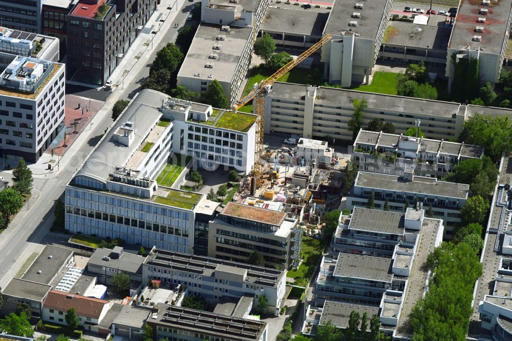 Aerial photograph München - Construction site of the publishing complex of the press and media house Callwey in Munich in the state Bavaria, Germany