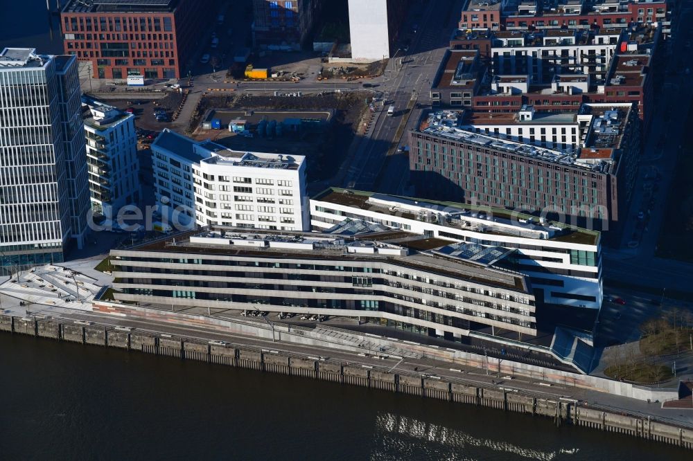 Hamburg from above - View of building lot of the new Hafen city University in Hamburg