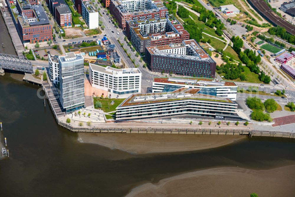 Hamburg from the bird's eye view: View of building lot of the new Hafen city University in Hamburg