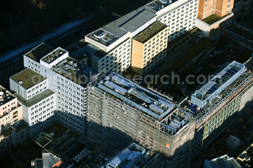 Aerial image Berlin - Construction site of the publishing complex of the press and media house DIN e. V. on Burggrafenstrasse in the district Tiergarten in Berlin, Germany