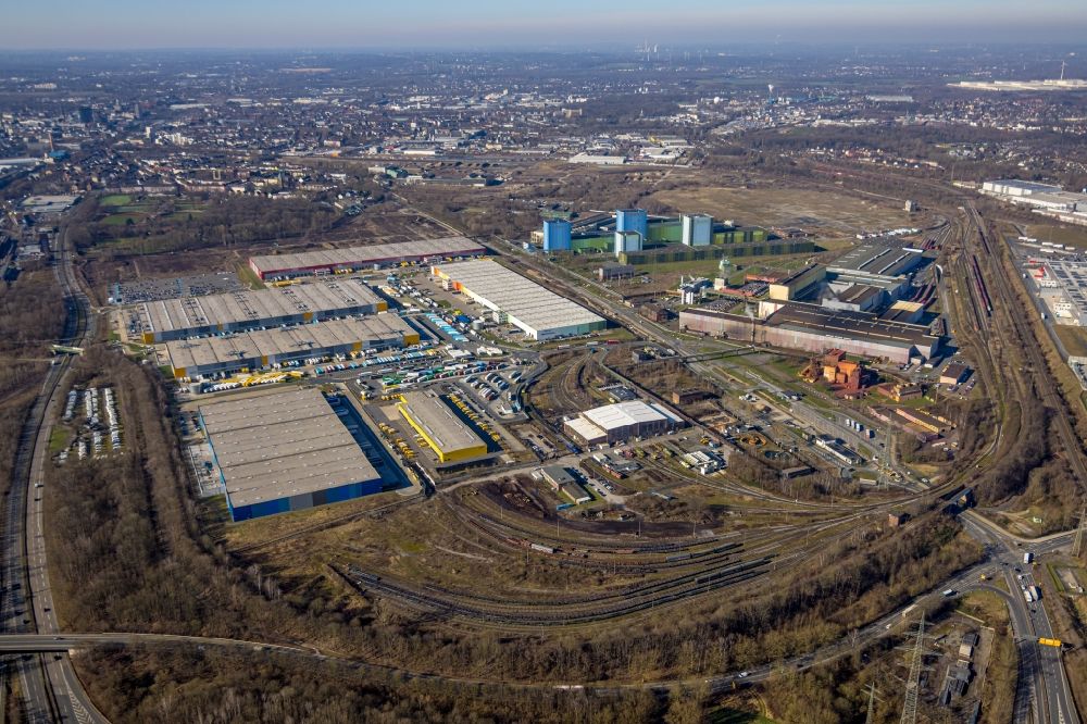 Aerial image Dortmund - Building complex on the site of the logistics center internet dealer Amazon in the district Innenstadt-Nord in Dortmund in the state North Rhine-Westphalia