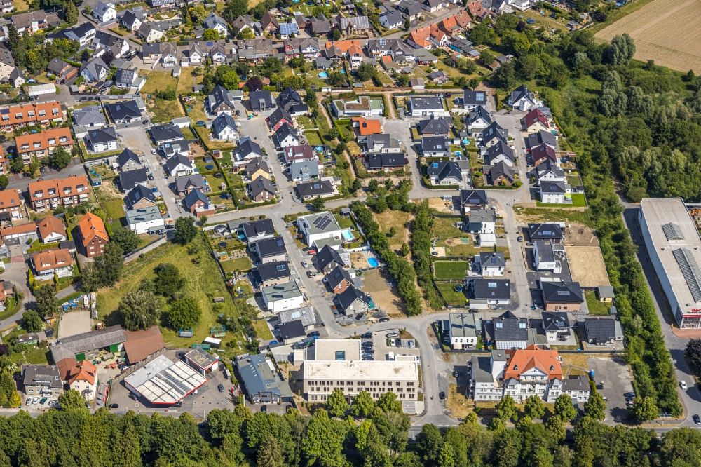 Aerial image Werl - Court construction site Building complex on Soester Strasse in the district Westoennen in Werl in the state North Rhine-Westphalia, Germany