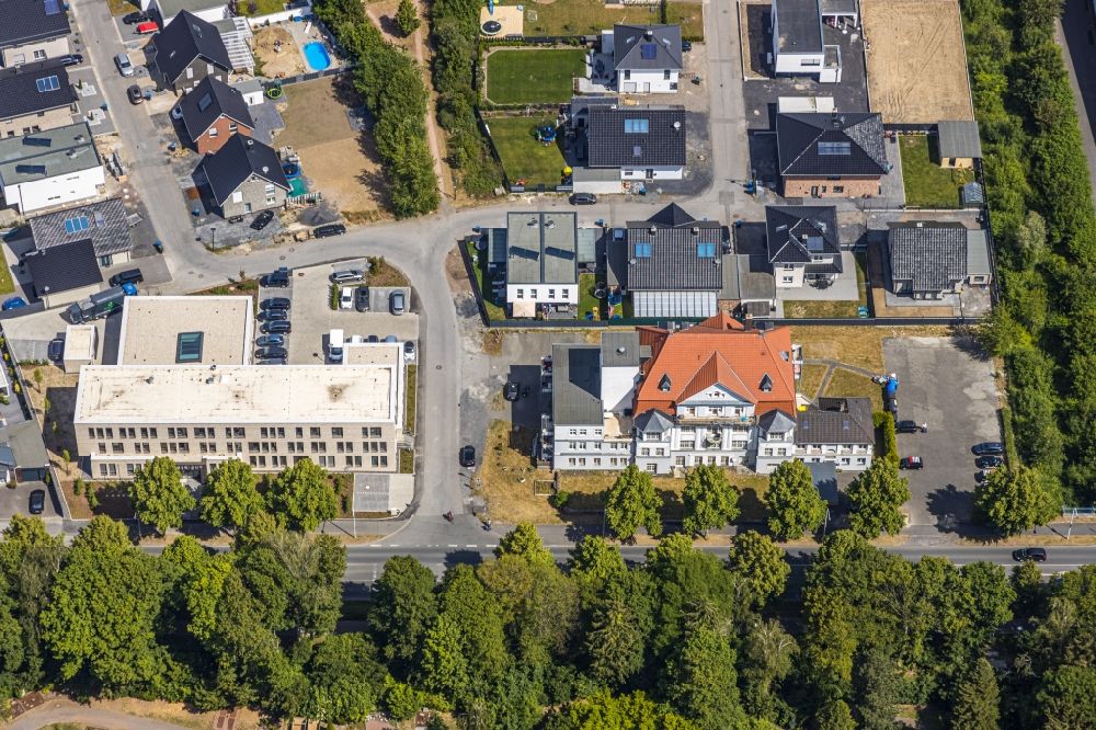 Aerial photograph Werl - Court construction site Building complex on Soester Strasse in the district Westoennen in Werl in the state North Rhine-Westphalia, Germany