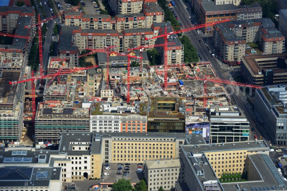 Berlin from above - New building on the site Wertheim at Leipziger Platz 12 in Berlin-Mitte