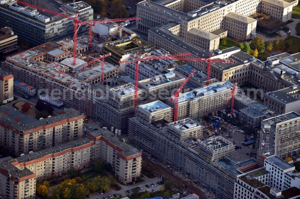 Berlin from above - New building on the site Wertheim at Leipziger Platz 12 in Berlin-Mitte
