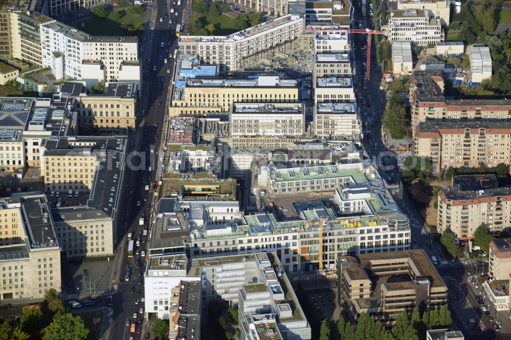Berlin from the bird's eye view: New building on the site Wertheim at Leipziger Platz 12 in Berlin-Mitte