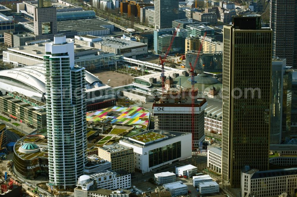 Aerial photograph Frankfurt am Main - Construction site for new high-rise building complex Tower One in the district Gallus in Frankfurt in the state Hesse, Germany