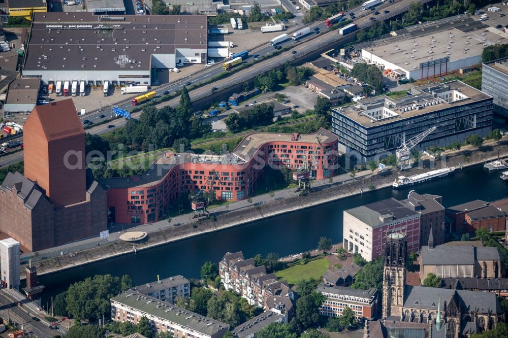 Aerial photograph Duisburg - New NRW State Archive on Schwanentor in the district Kasslerfeld in Duisburg at Ruhrgebiet in North Rhine-Westphalia