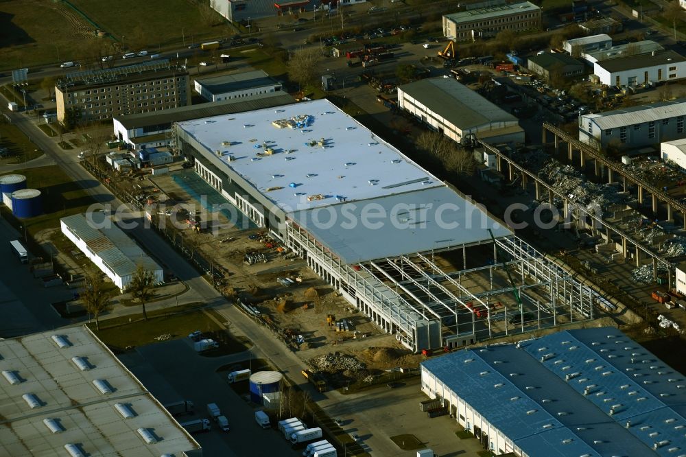 Aerial image Hoppegarten - Logistic building of Hoppegarten Park Property GmbH & Co.KG on Industriestrasse in Hoppegarten in the state Brandenburg