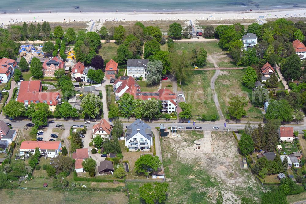 Aerial image Ostseebad Boltenhagen - Construction site to build a new multi-family residential complex Baltic-Quartier on street Ostseeallee in Ostseebad Boltenhagen in the state Mecklenburg - Western Pomerania, Germany