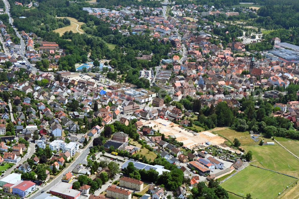 Aerial photograph Roth - Construction site to build a new multi-family residential complex Baumgartenwiesen in Roth in the state Bavaria, Germany