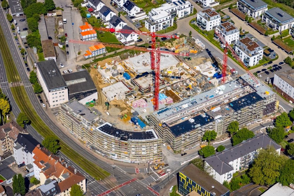 Aerial image Dortmund - Construction site to build a new multi-family residential complex Kaiser-Quartier on Kloennestrasse in Dortmund in the state North Rhine-Westphalia, Germany