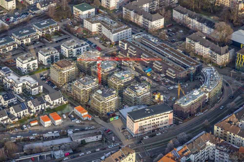 Aerial image Dortmund - Construction site to build a new multi-family residential complex Kaiser-Quartier on Kloennestrasse in Dortmund at Ruhrgebiet in the state North Rhine-Westphalia, Germany