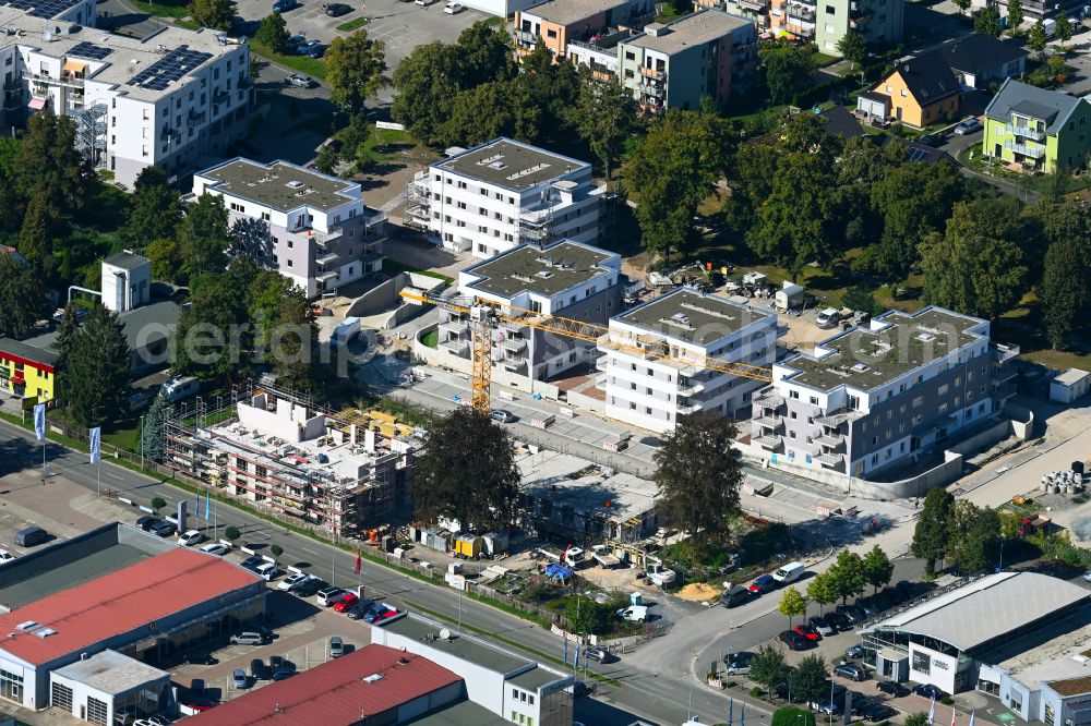 Aerial photograph Jena - Construction site to build a new multi-family residential complex Linden-Allee on street Joachim-Darjes-Strasse in the district Zwaetzen in Jena in the state Thuringia, Germany