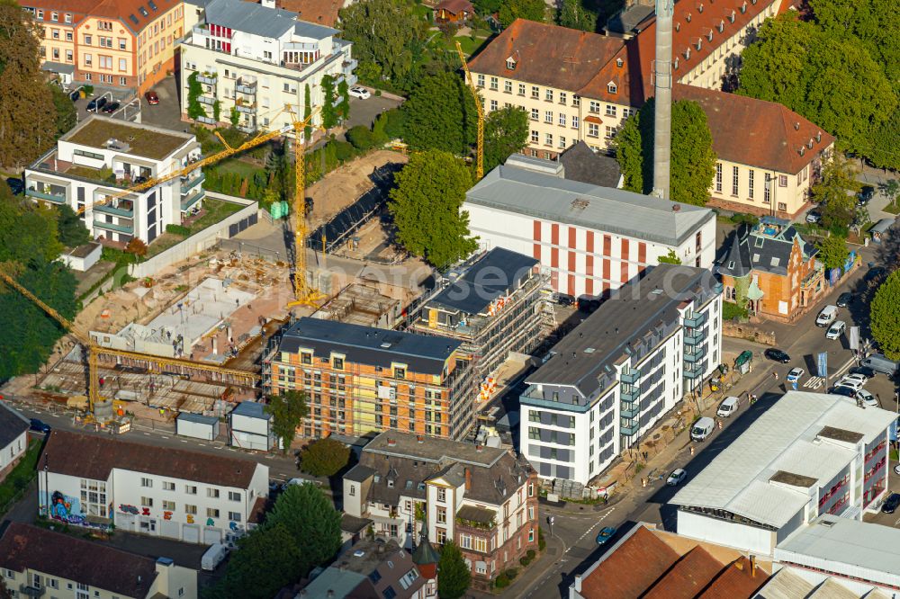 Aerial image Lahr/Schwarzwald - Construction site to build a new multi-family residential complex Lotzbeckstrasse - Jammstrasse in Lahr/Schwarzwald in the state Baden-Wuerttemberg, Germany