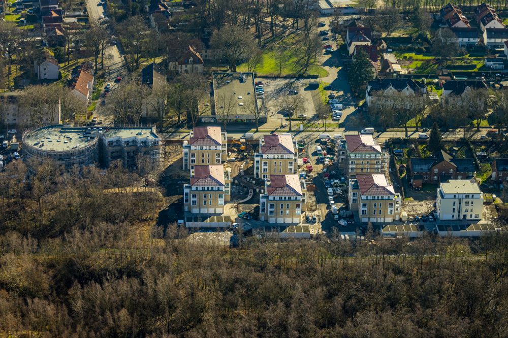 Aerial photograph Lünen - Construction site to build a new multi-family residential complex on street Preussenstrasse in Niederaden at Ruhrgebiet in the state North Rhine-Westphalia, Germany