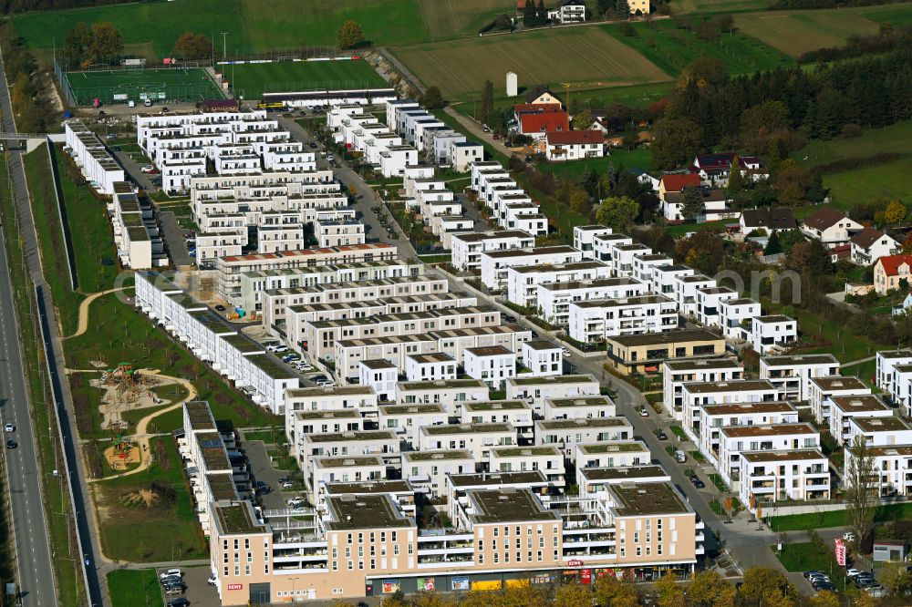 Aerial photograph Regensburg - Construction site to build a new multi-family residential complex Wohnen in den Obstgaerten between Glashuettenstrasse and Pilsen Allee in the district Brandlberg in Regensburg in the state Bavaria, Germany