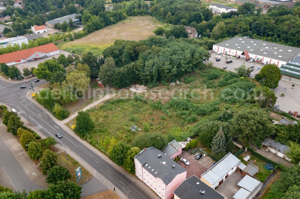 Eberswalde from above - Construction site to build a new multi-family residential complex Wohnpark Finowtal in Eberswalde in the state Brandenburg, Germany