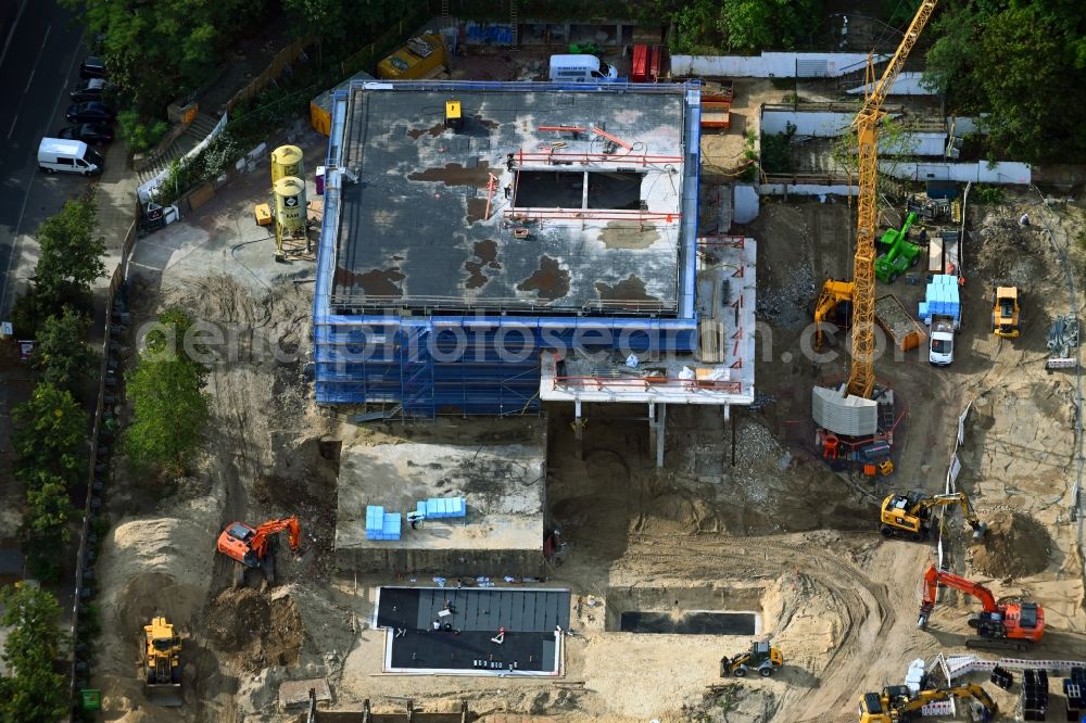 Aerial image Potsdam - Construction site of museum building ensemble on Max-Planck-Strasse in the district Suedliche Innenstadt in Potsdam in the state Brandenburg, Germany