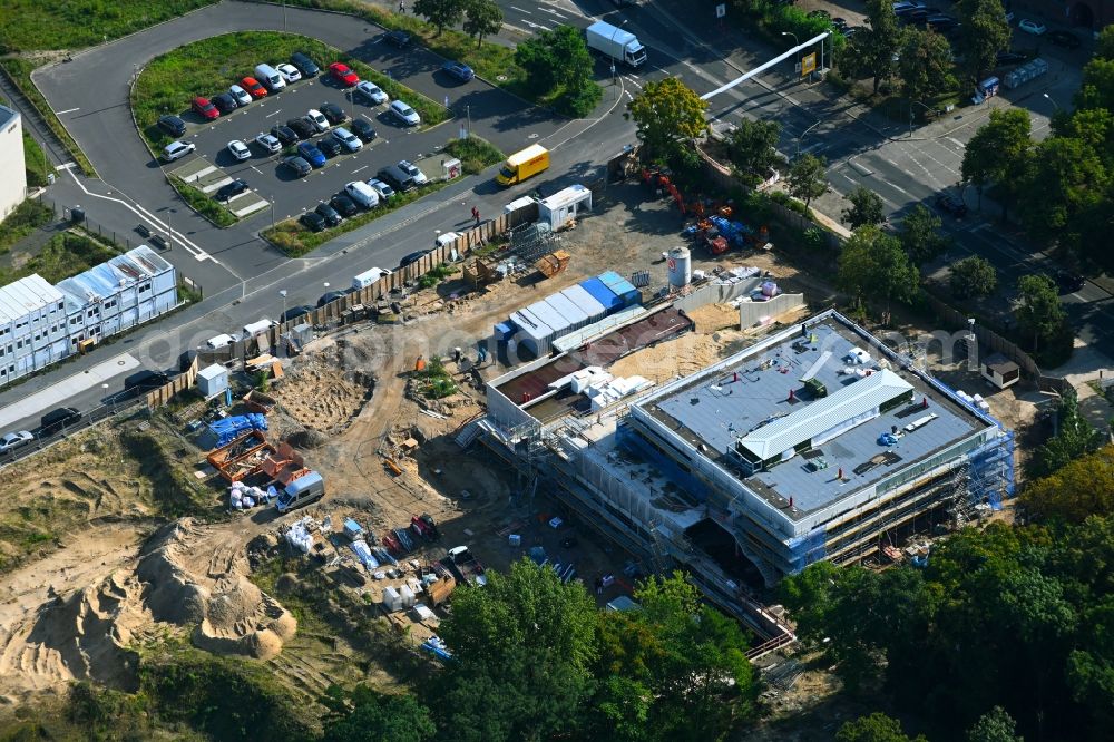 Aerial photograph Potsdam - Construction site of museum building ensemble on Max-Planck-Strasse in the district Suedliche Innenstadt in Potsdam in the state Brandenburg, Germany