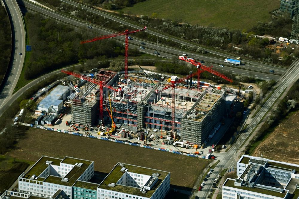 Aerial photograph Frankfurt am Main - Construction site of data center building and online data processing hub on Wilhelm-Fay-Strasse in the district Sossenheim in Frankfurt in the state Hesse, Germany