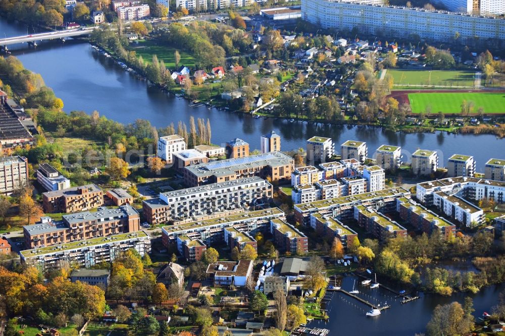 Berlin from above - View of the peninsula Krusenick in the district of Koepnick in Berlin