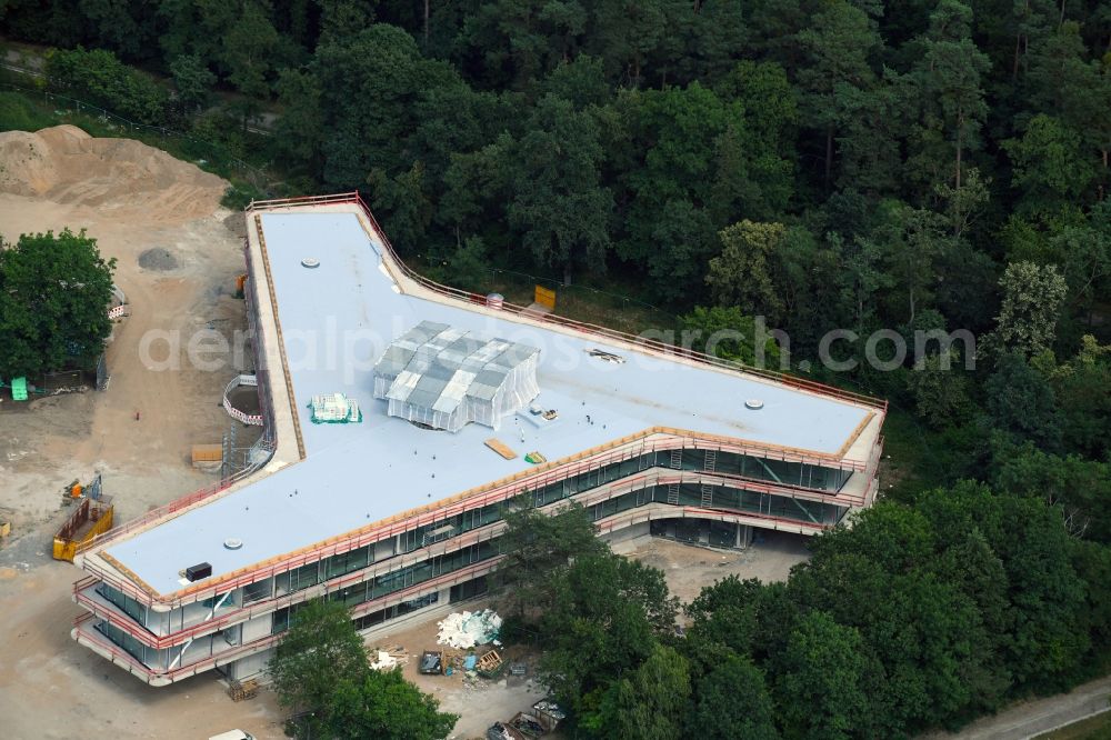 Aerial image Karlsruhe - New construction site of the school building of Bundeswehrfachschule Karlsruhe An of Trift in the district Neureut in Karlsruhe in the state Baden-Wurttemberg, Germany