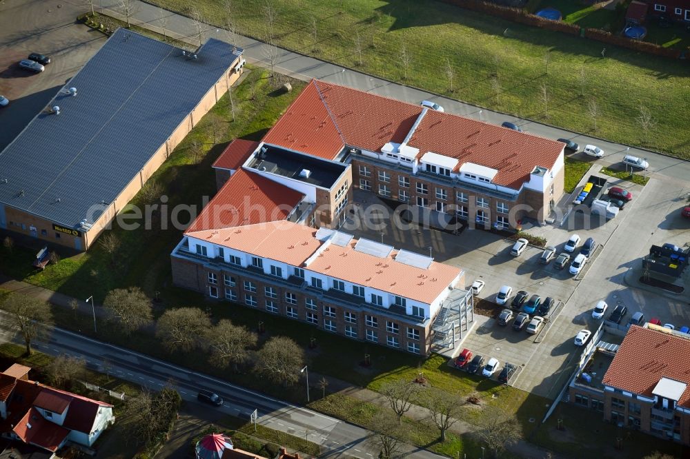 Aerial image Schwerin - Build retirement home Neumuehler Strasse - Dohlenweg in Schwerin in the state Mecklenburg - Western Pomerania, Germany