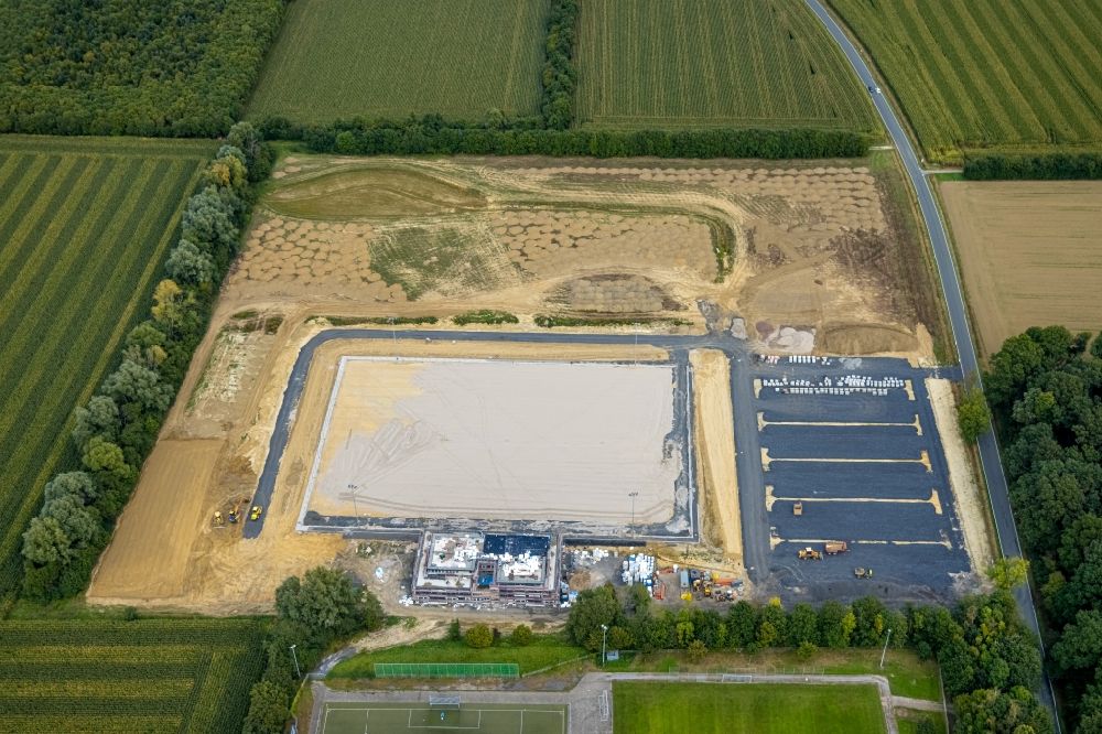 Aerial image Hamm - Construction of new Ensemble of sports grounds Westfalia- Sportpark in Hamm at Ruhrgebiet in the state North Rhine-Westphalia, Germany