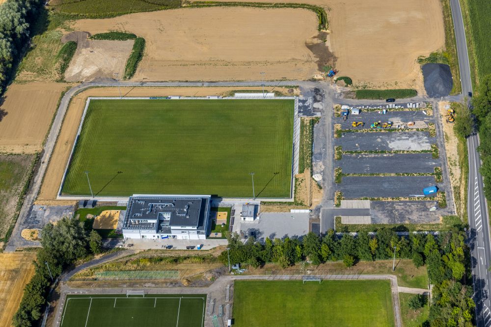 Aerial image Hamm - Construction of new Ensemble of sports grounds Westfalia- Sportpark in Hamm at Ruhrgebiet in the state North Rhine-Westphalia, Germany