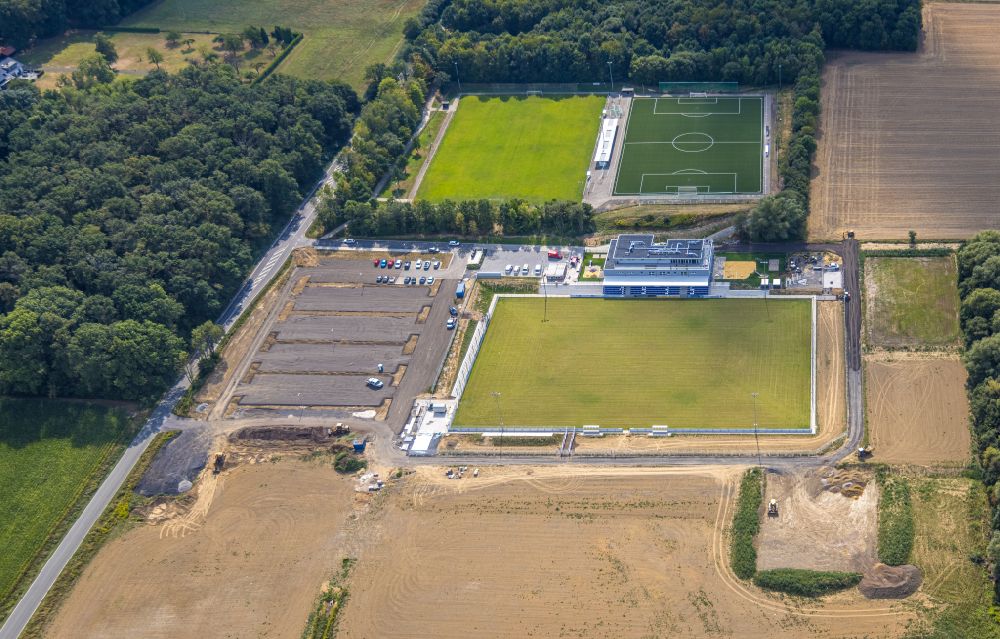 Aerial image Hamm - Construction of new Ensemble of sports grounds Westfalia- Sportpark in Hamm in the state North Rhine-Westphalia, Germany