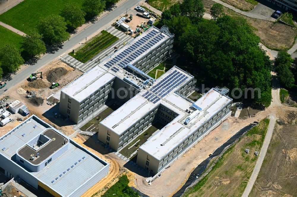 Aerial image Bielefeld - Complementary new construction site on the campus-university building complex Gebaeude Z on Konsequenz in Bielefeld in the state North Rhine-Westphalia, Germany