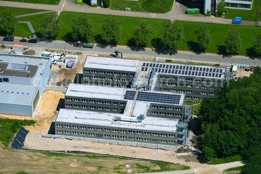Bielefeld from above - Complementary new construction site on the campus-university building complex Gebaeude Z on Konsequenz in Bielefeld in the state North Rhine-Westphalia, Germany