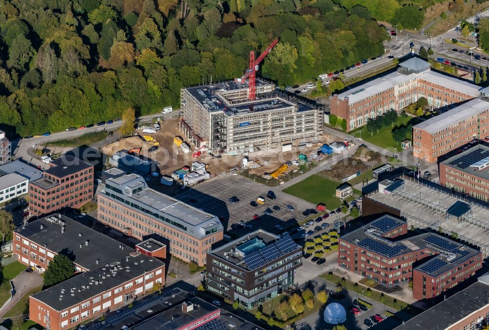 Aerial photograph Kiel - Additional new construction site on the campus university building complex at the Science Park on Neufeldtstrasse in the district Ravensberg in Kiel in the state Schleswig-Holstein, Germany