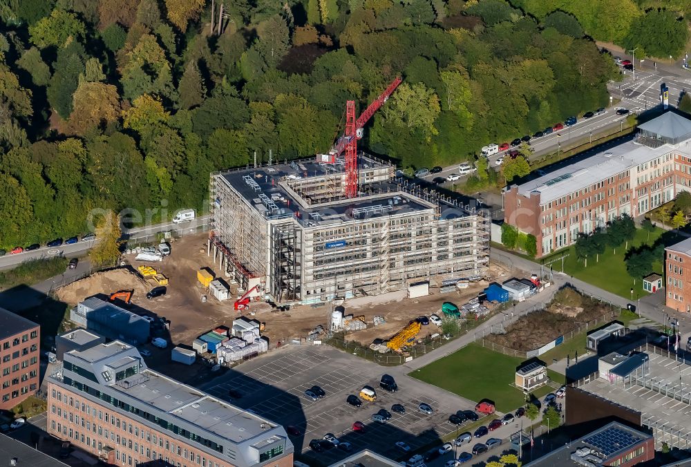 Kiel from above - Additional new construction site on the campus university building complex at the Science Park on Neufeldtstrasse in the district Ravensberg in Kiel in the state Schleswig-Holstein, Germany