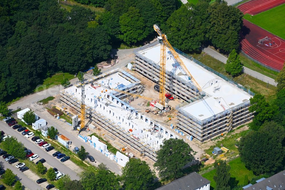 Aerial image Flensburg - Construction site to build a new german army Bundeswehr military barracks in the district Muerwik in Flensburg in the state Schleswig-Holstein, Germany