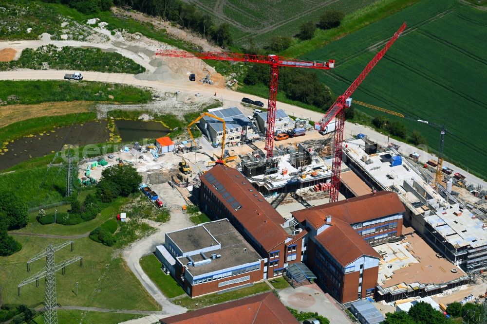 Aerial image Lehrte - New construction of the company administration building and Campus in the district Ahlten in Lehrte in the state Lower Saxony, Germany